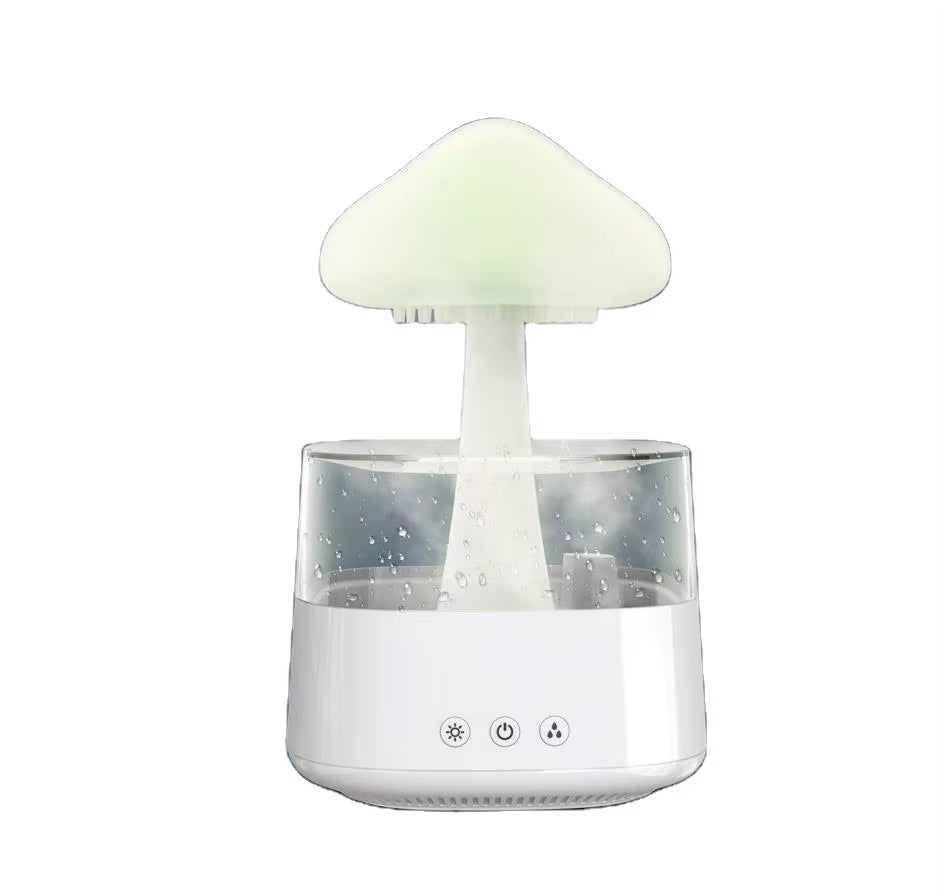 Water Drop 2 in 1 Humidifier Aroma Diffuser Rain Cloud Mushroom 7 LED Color Night Light Change Air Humidifier for Bedroom