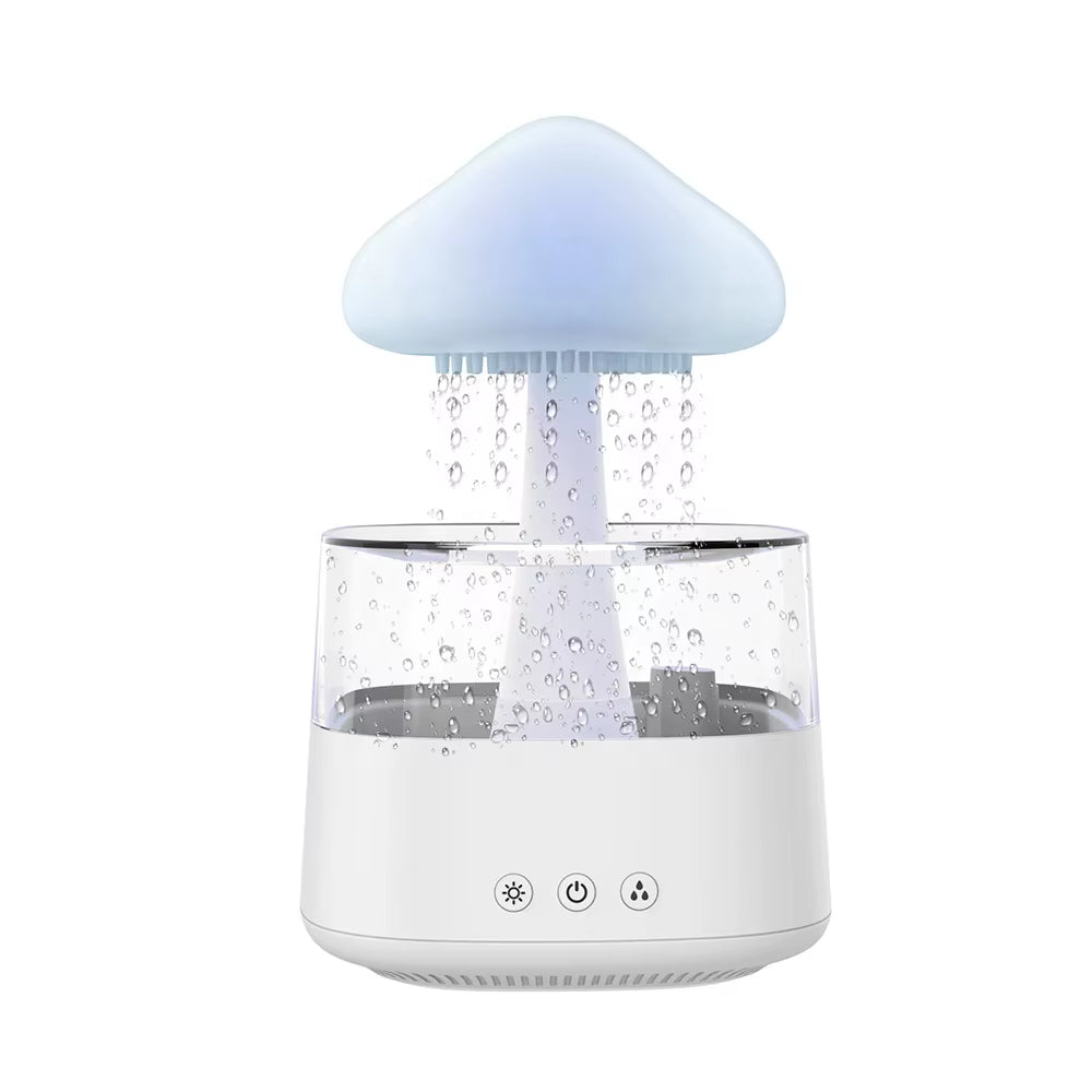 Water Drop 2 in 1 Humidifier Aroma Diffuser Rain Cloud Mushroom 7 LED Color Night Light Change Air Humidifier for Bedroom
